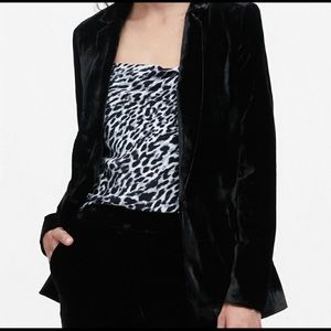 Banana Republic Black Velvet Blazer NWOT